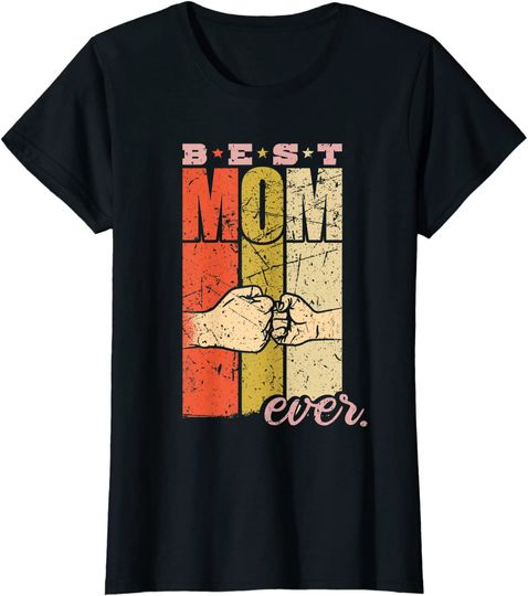 Discover T-shirt para Mulher Best Mom Ever Presente do Dia das Mães