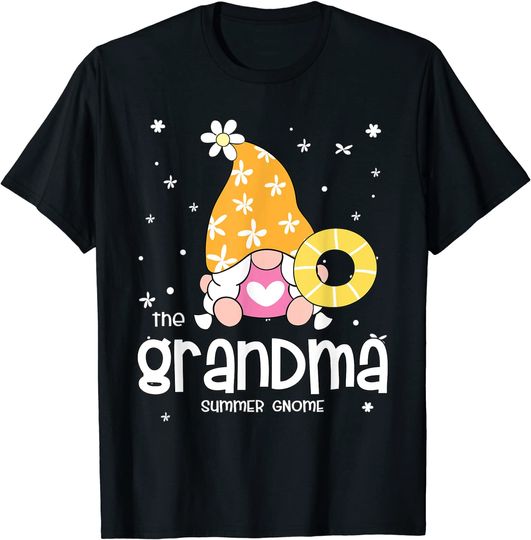 Discover T-shirt Unissexo The Grandma Summer Gnome Presente para Avó