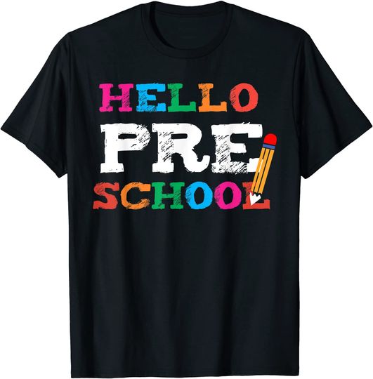 Discover T-shirt para Homem e Mulher Hello Preschool