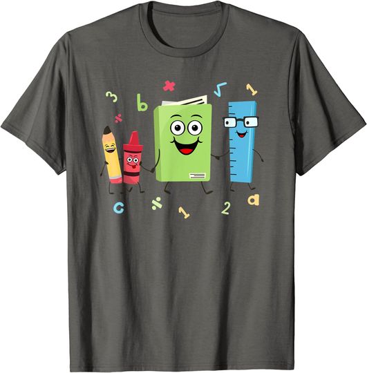 Discover T-shirt Unissexo Feliz Regresso às Aulas com Lápis