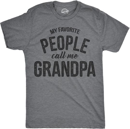 Discover T-shirt de Homem Manga Curta My Favorite People Call Me Grandpa