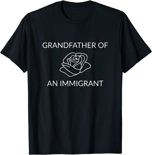 Discover T-shirt Unissexo de Manga Curta Grandfather Of An Immigrant