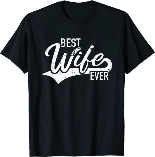 Discover T-shirt Unissexo de Manga Curta Best Wife Ever