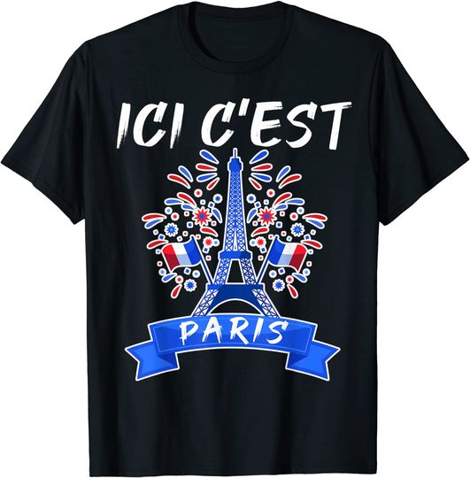 Discover T-Shirt para Homem e Mulher Paris Ici C'est | T-shirt Futebol
