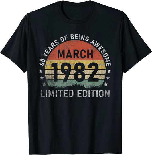 Discover Vintage March 1982 Retro 40 T-Shirt