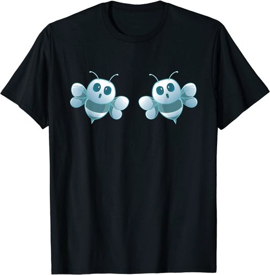 Discover T-shirt para Homem e Mulher com Estampa de Fantasma de Boo Bees