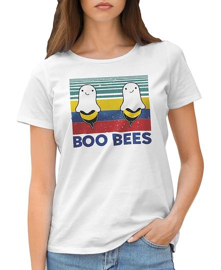 Discover T-shirt da Mulher Vintage Boo Bees