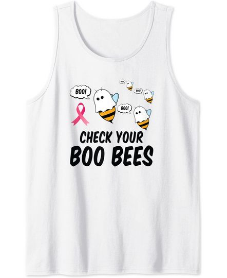 Discover Camisola sem Mangas Câncer de Mama Consciência Check Your Boo Bees