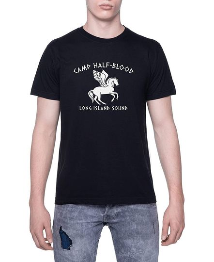 Discover T-shirt para Homem de Mangas Curtas Camp Half Blood