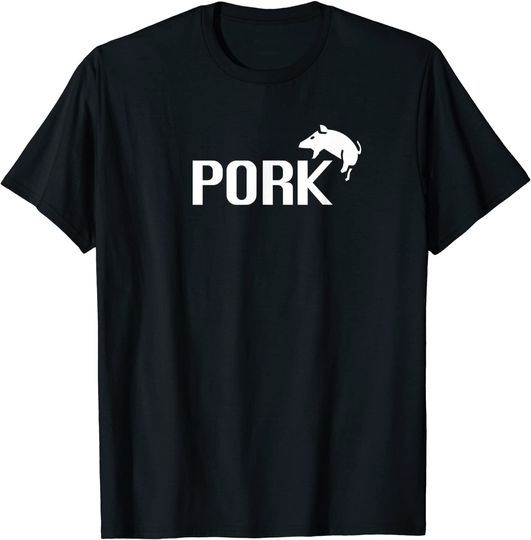 Discover T-shirt Unissexo de Manga Curta Pork