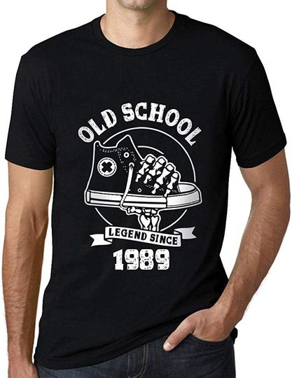 T-shirt de Homem Manga Curta Old School Legend Since 1989
