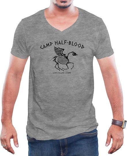 Discover T-shirt para Homem Percy Jackson Camp Half Blood Decote em V