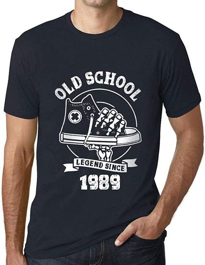 Discover T-shirt de Homem Manga Curta Esqueleto E Sapatos Old School Legend Since 1989