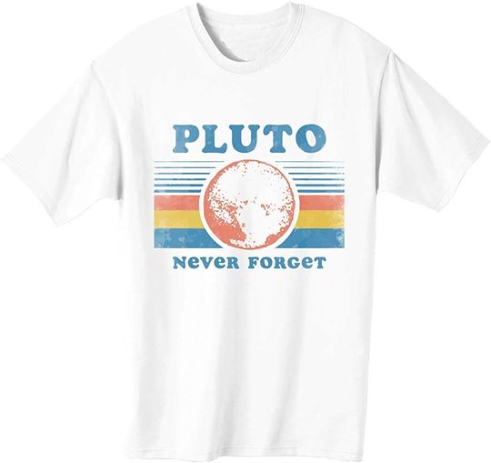 T-shirt para Homem Pluto Never Forget Planeta Plutão