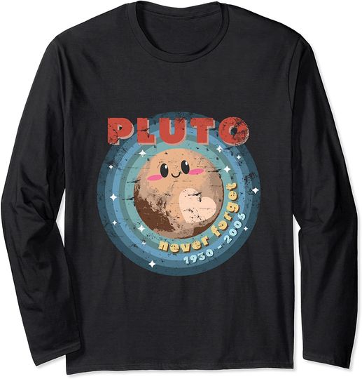 Discover Camisola de Mangas Compridas Unissexo Fofa Pluto Never Forget