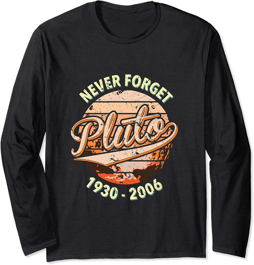 Discover Camisola de Mangas Compridas Unissexo Vintage Retro Pluto Never Forget