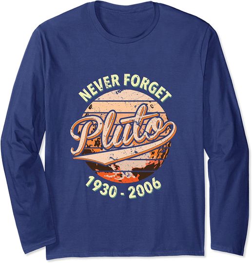Discover Camisola de Mangas Compridas Unissexo Vintage Retro Pluto Never Forget