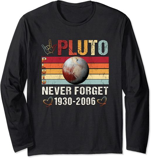 Discover Camisola de Mangas Compridas Unissexo Divertida Pluto Never Forget