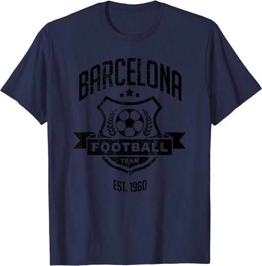 Discover Grunge Spain Barcelona Gameday Sport Soccer Fan Gift T-Shirt