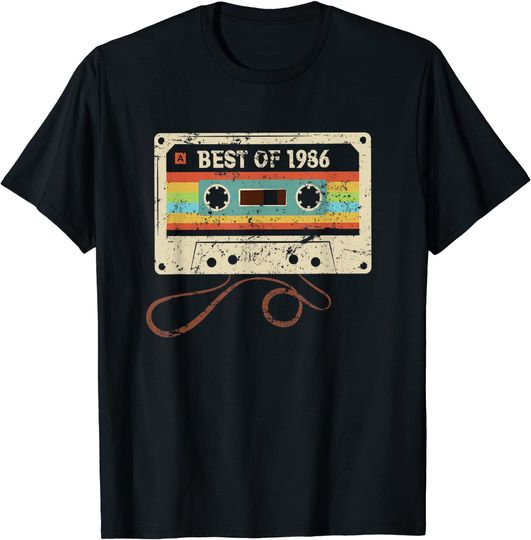 T-shirt Unissexo Best Of 1986 com Cassete