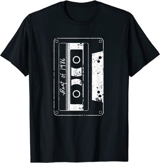 Discover T-shirt Unissexo Simples Clássico Best Of 1986