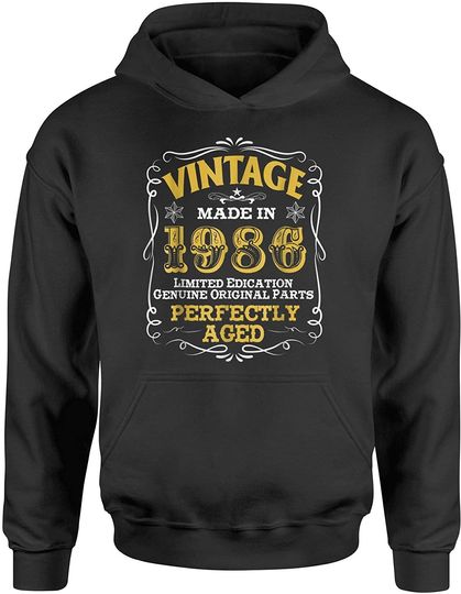Discover Hoodie Unissexo Vintage Made In 1986