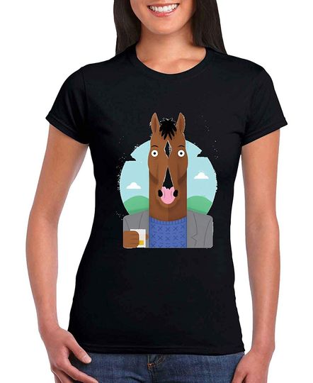 T-shirt para Mulher com Estampa de Bojack Horseman