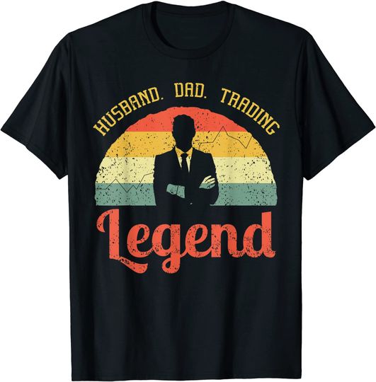 Discover T-shirt Unissexo Husband Dad Trading Legend