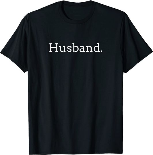 Discover T-shirt para Homem e Mulher Simples com Letra Husband
