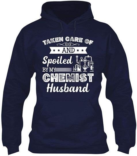 Discover Hoodie Unissexo Spoiled by My Chemist Husband