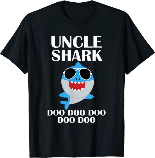 Discover T-shirt Unissexo Uncle Shark Doo Doo Doo Presente para o Tio