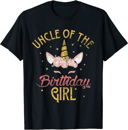 Discover T-shirt para Homem Uncle Of The Birthday Girl