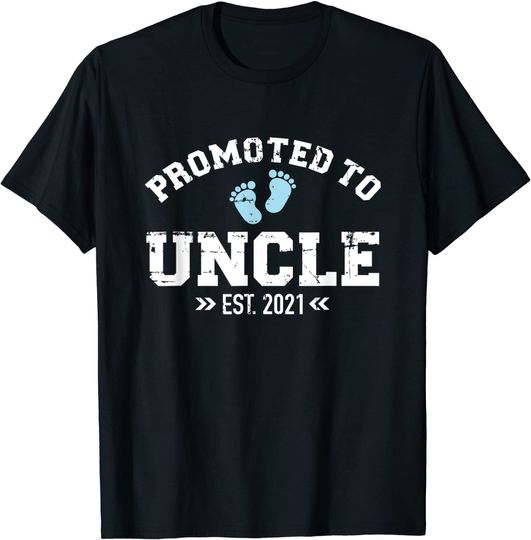 Discover T-shirt Unissexo Promoted To Uncle Est 2021