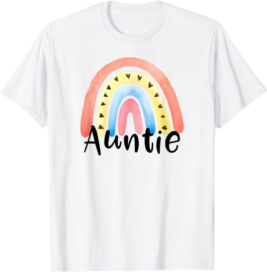 Discover T-shirt Unissexo Presente para Tia Arco-Íris Auntie