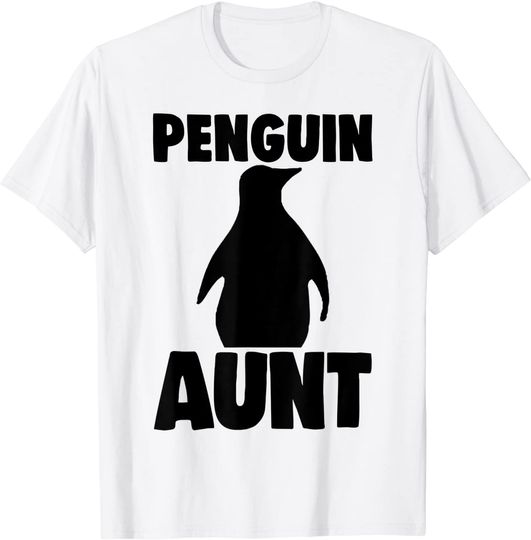Discover T-shirt Unissexo Penguin Aunt Presente para Tia