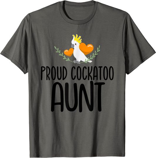 Discover T-shirt Unissexo Proud Cockatoo Aunt Presente para Tia