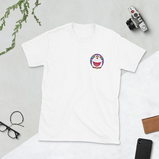 T-shirt Unissexo com Estampa de Doraemon Pequeno