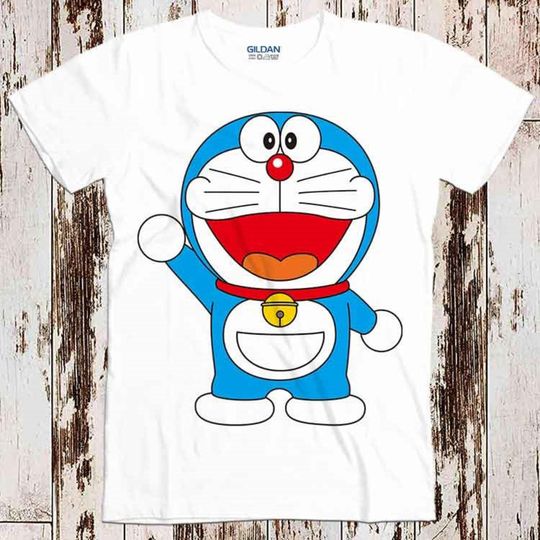 Discover T-shirt para Homem e Mulher com Estampa de Doraemon