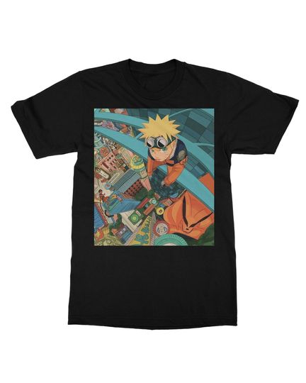 Discover T-shirt Unissexo com Impressão de Naruto