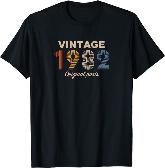 Discover T-shirt Unissexo Vintage 1982 Original Parts