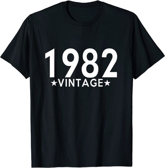 Discover T-shirt Unissexo Presente de Aniversário 1982 Vintage