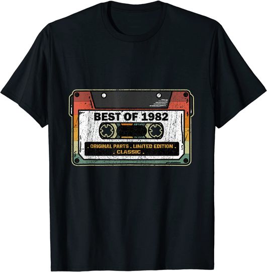 Discover T-shirt Unissexo Best Of 1982 com Cassete