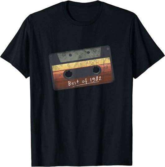 Discover T-shirt Unissexo Best Of 1982 Cassete Vintage Clássico
