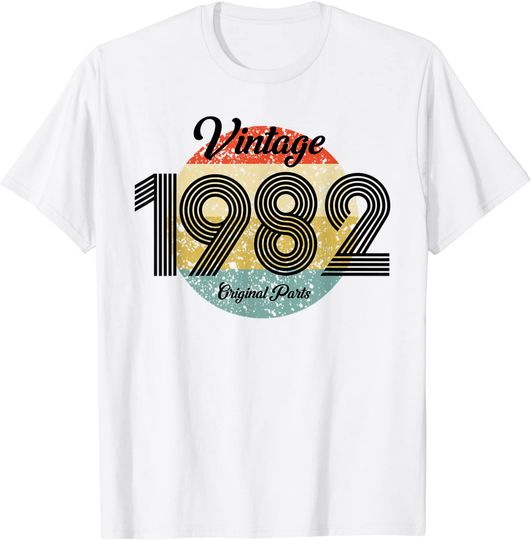 Discover T-shirt Unissexo Clássico Vintage 1982 Original Parts