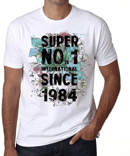Discover T-shirt de Homem Manga Curta Super No.1 International Since 1984