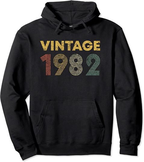 Discover Hoodie Unissexo Vintage 1982 Presente de Aniversário