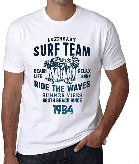Discover T-shirt de Homem Manga Curta Surf Team 1984