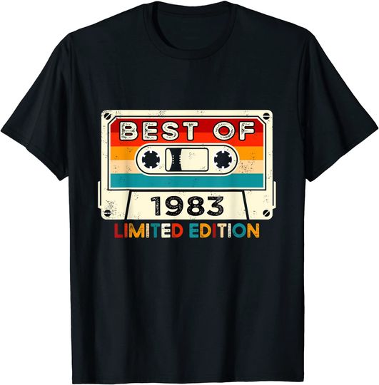 Discover T-shirt Unissexo Best Of 1983 com Cassete