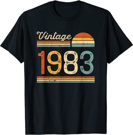 Discover T-shirt para Homem e Mulher Vintage 1983
