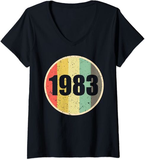 Discover T-shirt para Mulher Presente de Aniversário 1983 Decote em V